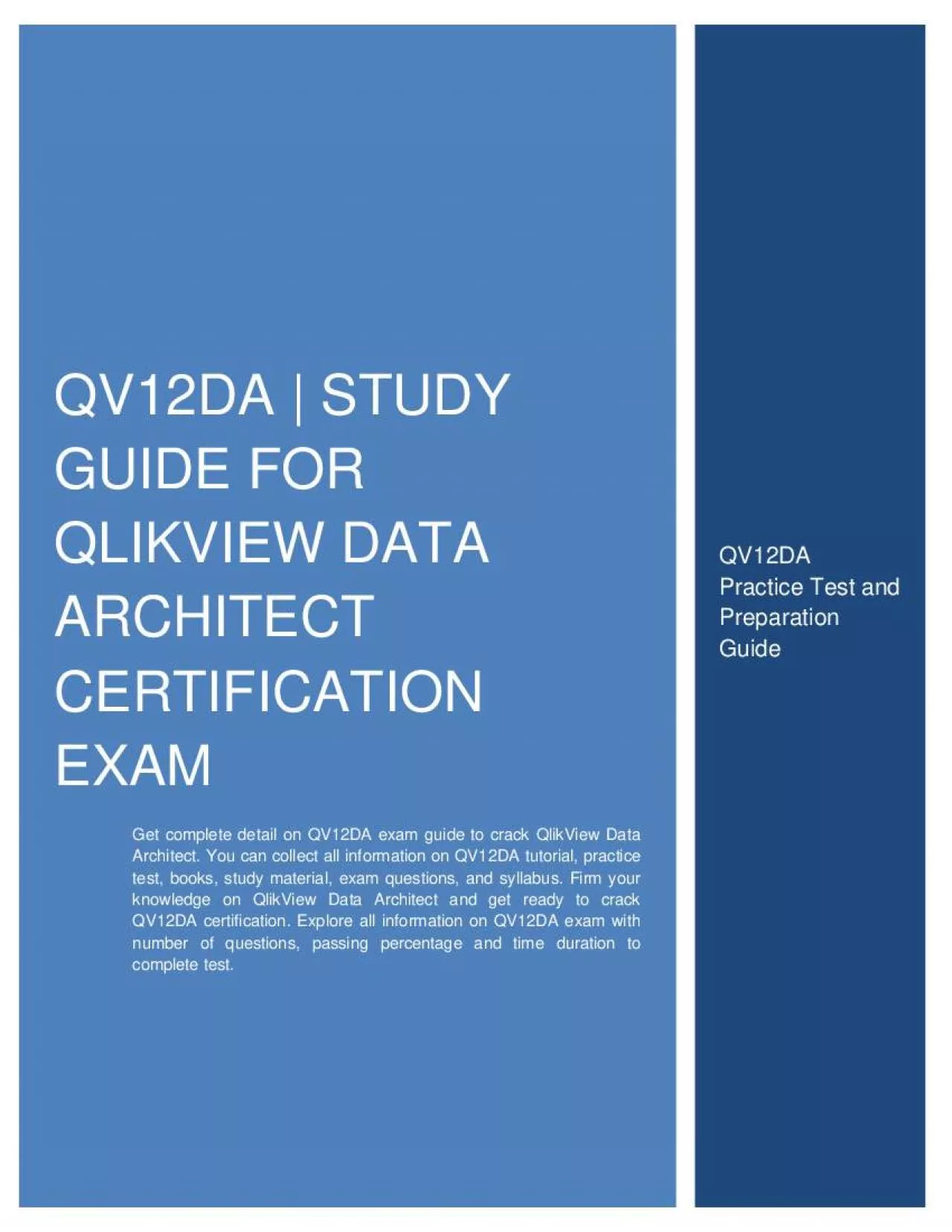 PDF-QV12DA | Study Guide for QlikView Data Architect Certification Exam