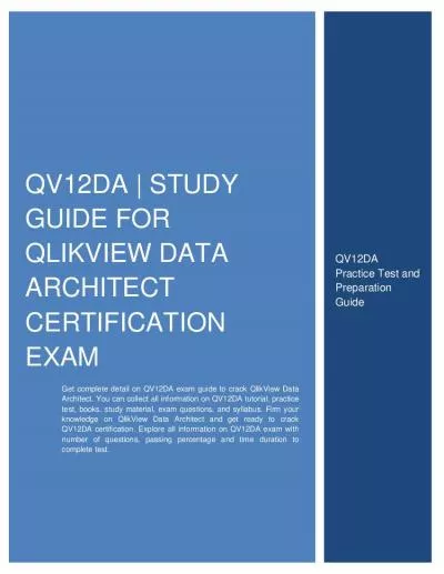 QV12DA | Study Guide for QlikView Data Architect Certification Exam