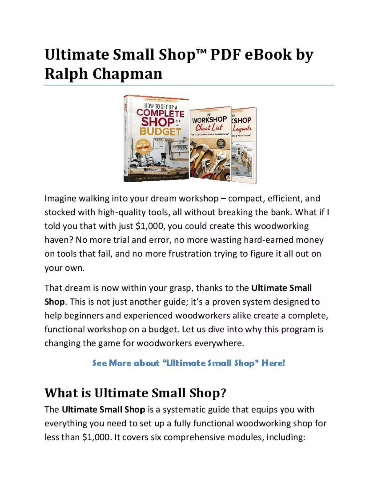 PDF-Ultimate Small Shop™ PDF eBook by Ralph Chapman