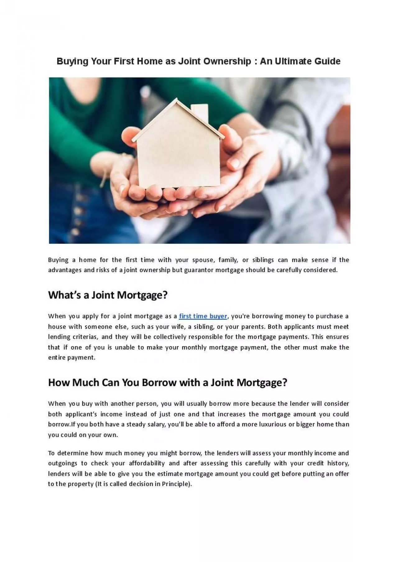 PDF-Buying Your First Home as Joint Ownership - An Ultimate Guide