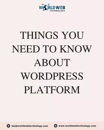 Things You Need to Know About WordPress Platform