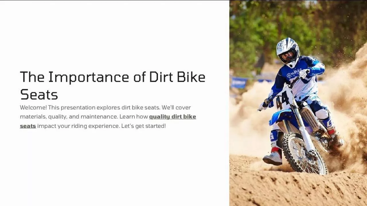 PDF-The Importance of Dirt Bike Seats