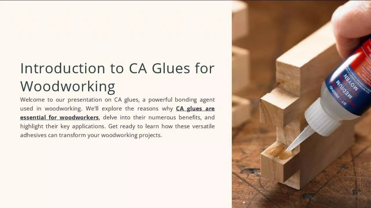 PDF-Introduction to CA Glues for Woodworking