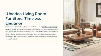 Wooden Living Room Furniture: Timeless Elegance