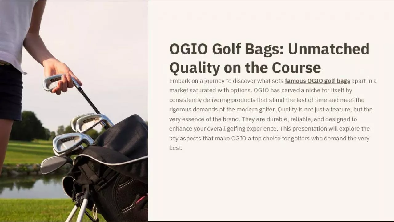 PDF-OGIO Golf Bags