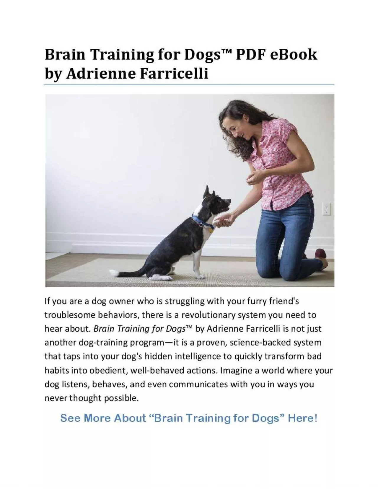 PDF-Brain Training for Dogs™ PDF eBook by Adrienne Farricelli