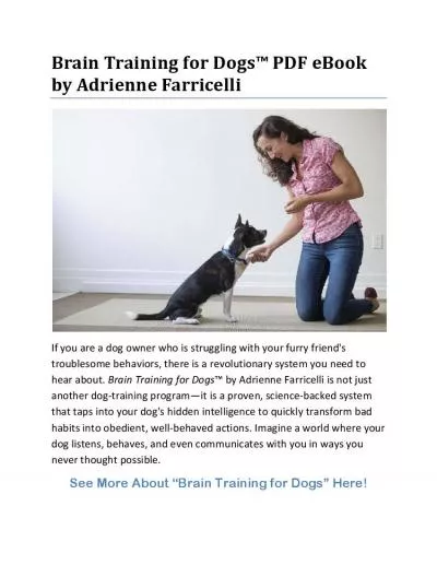 Brain Training for Dogs™ PDF eBook by Adrienne Farricelli