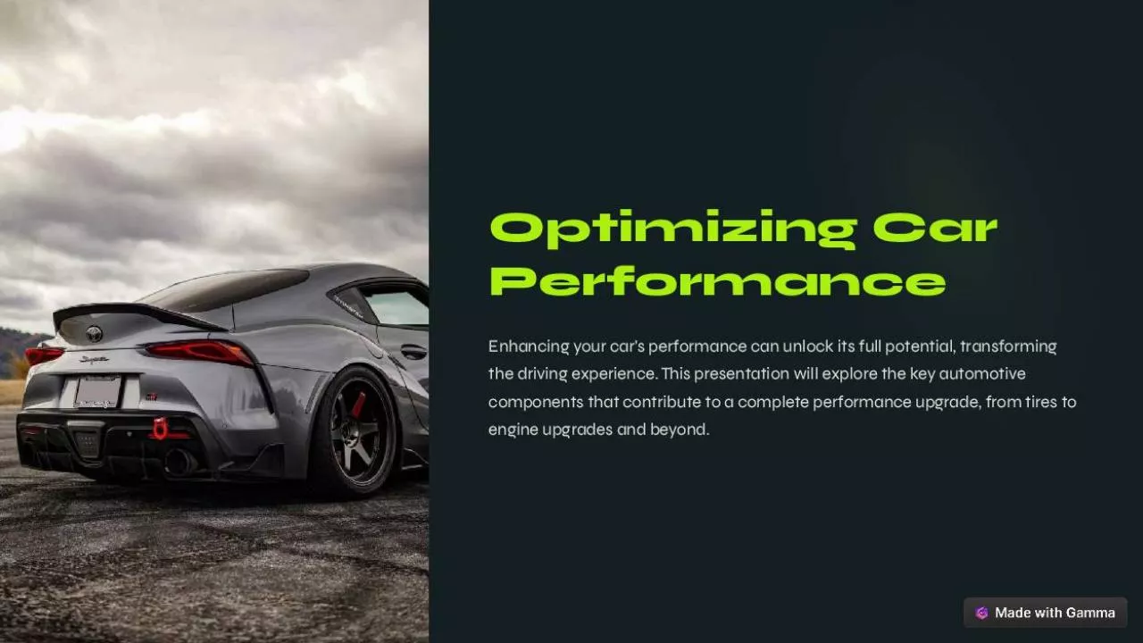 PDF-Optimizing Car Performance