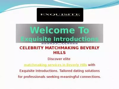 Celebrity Matchmaking Services In Beverly Hills