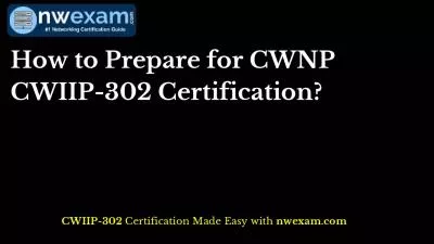 How to Prepare for CWNP CWIIP-302 Certification?