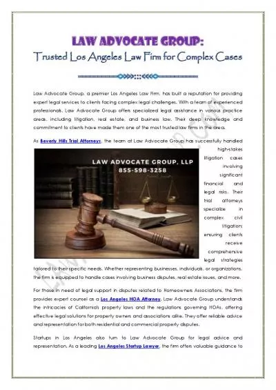 Trusted Los Angeles Law Firm for Complex Cases