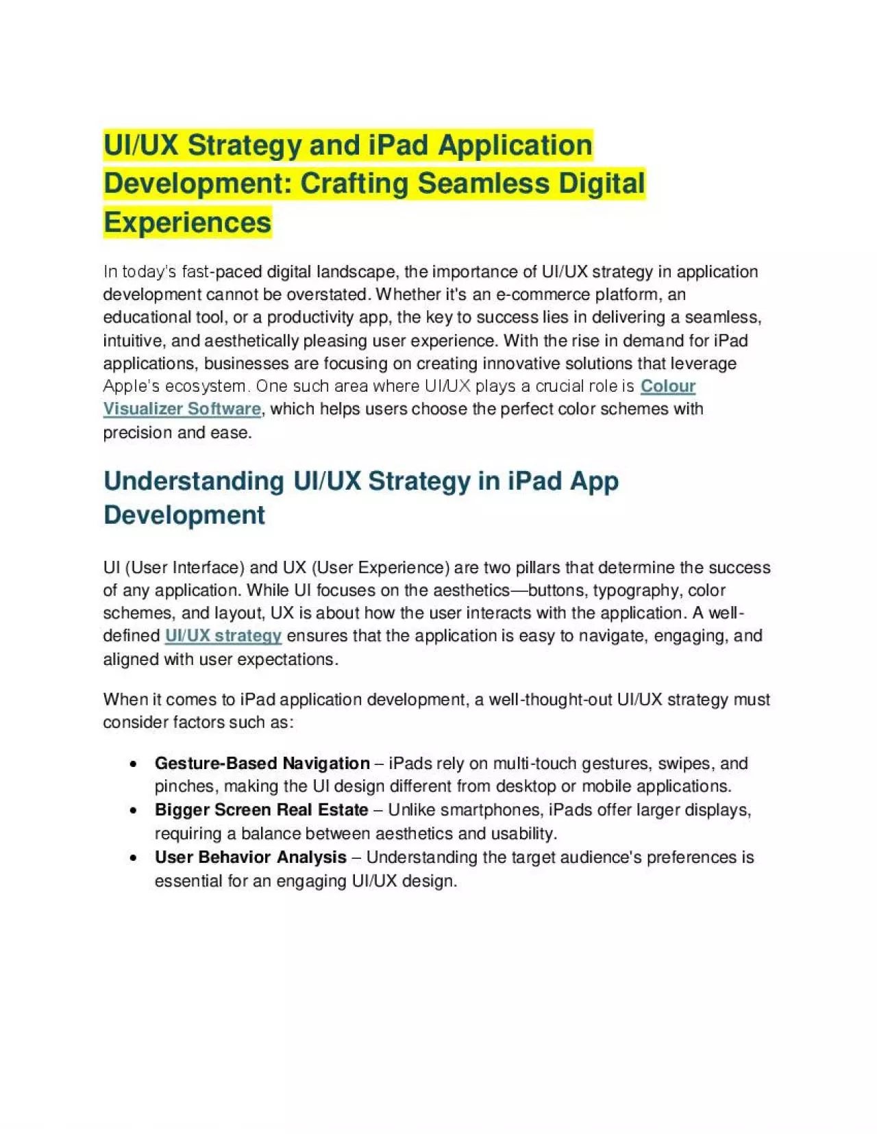 PDF-UI/UX Strategy and iPad Application Development: Crafting Seamless Digital Experiences