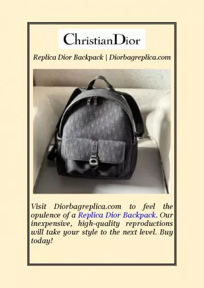 Replica Dior Backpack | Diorbagreplica.com