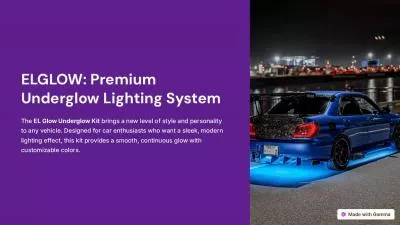 ELGlow® Active Universal Car Underglow Kit