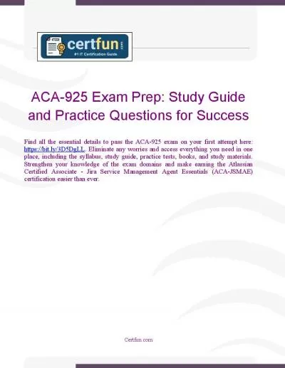 ACA-925 Exam Prep: Guide & Practice for Success