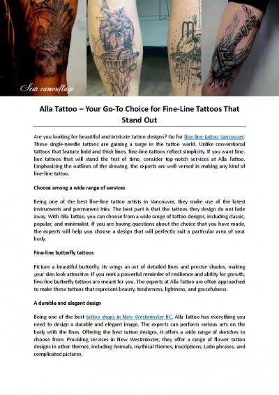 Alla Tattoo – Your Go-To Choice for Fine-Line Tattoos That Stand Out