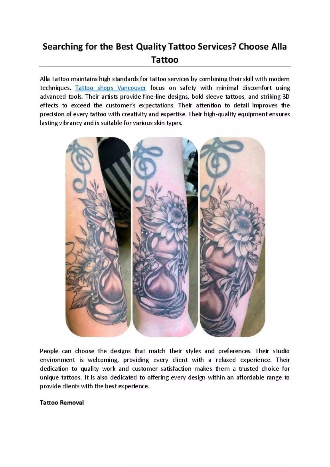 PDF-Searching for the Best Quality Tattoo Services? Choose Alla Tattoo