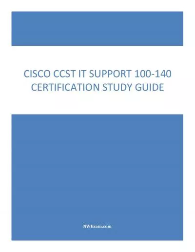 Cisco CCST IT Support 100-140 Certification Study Guide