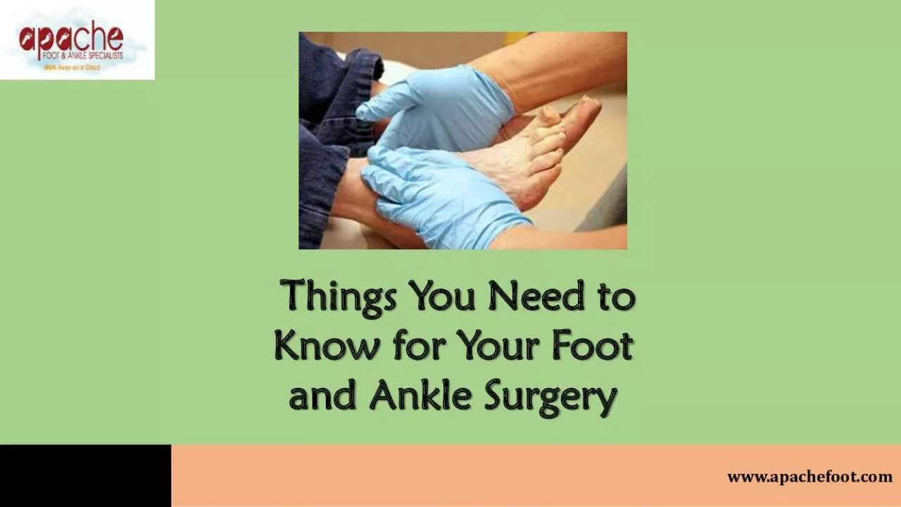 PDF-Things You Need to Know for Your Foot and Ankle Surgery