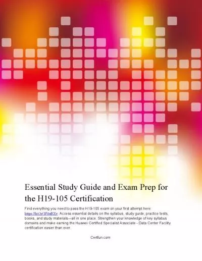 Study Guide & Exam Prep for H19-105 Certification