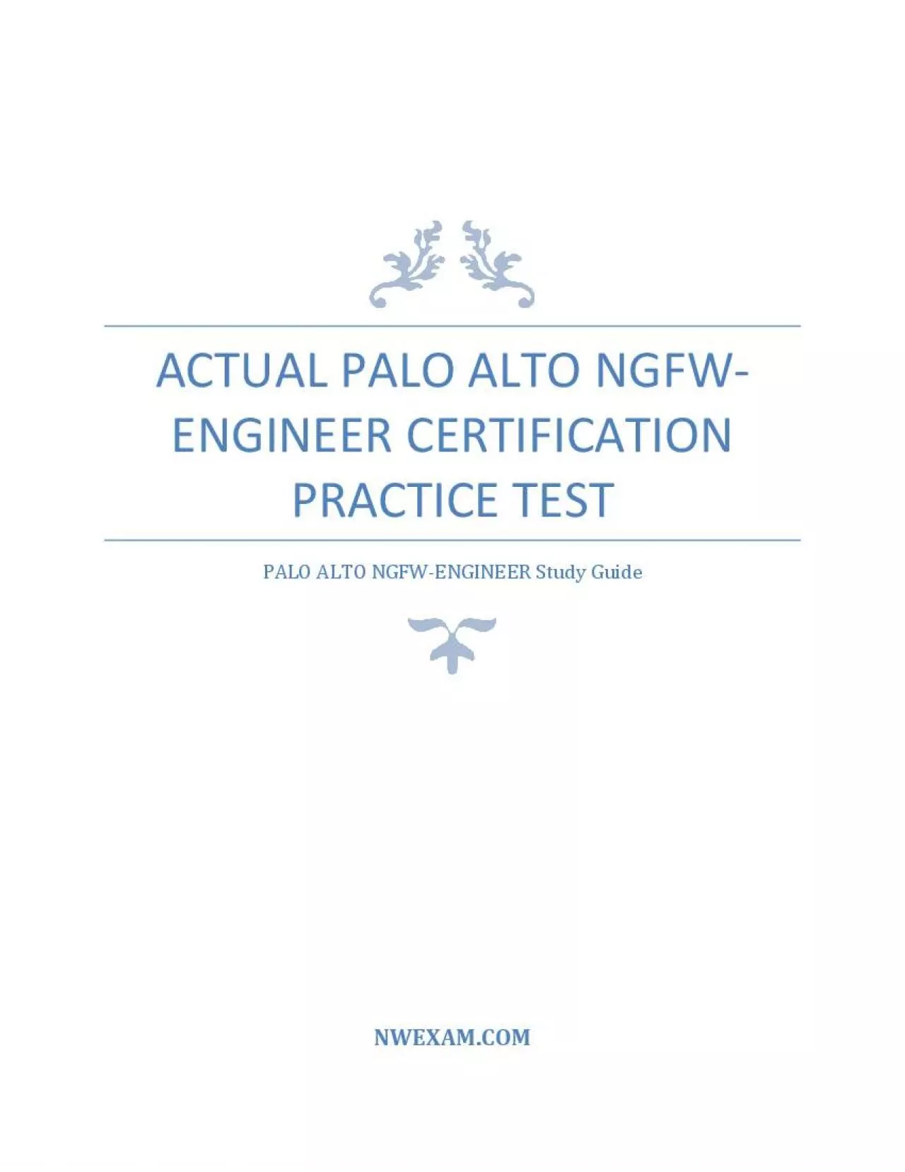 PDF-Actual Palo Alto NGFW-Engineer Certification Practice Test