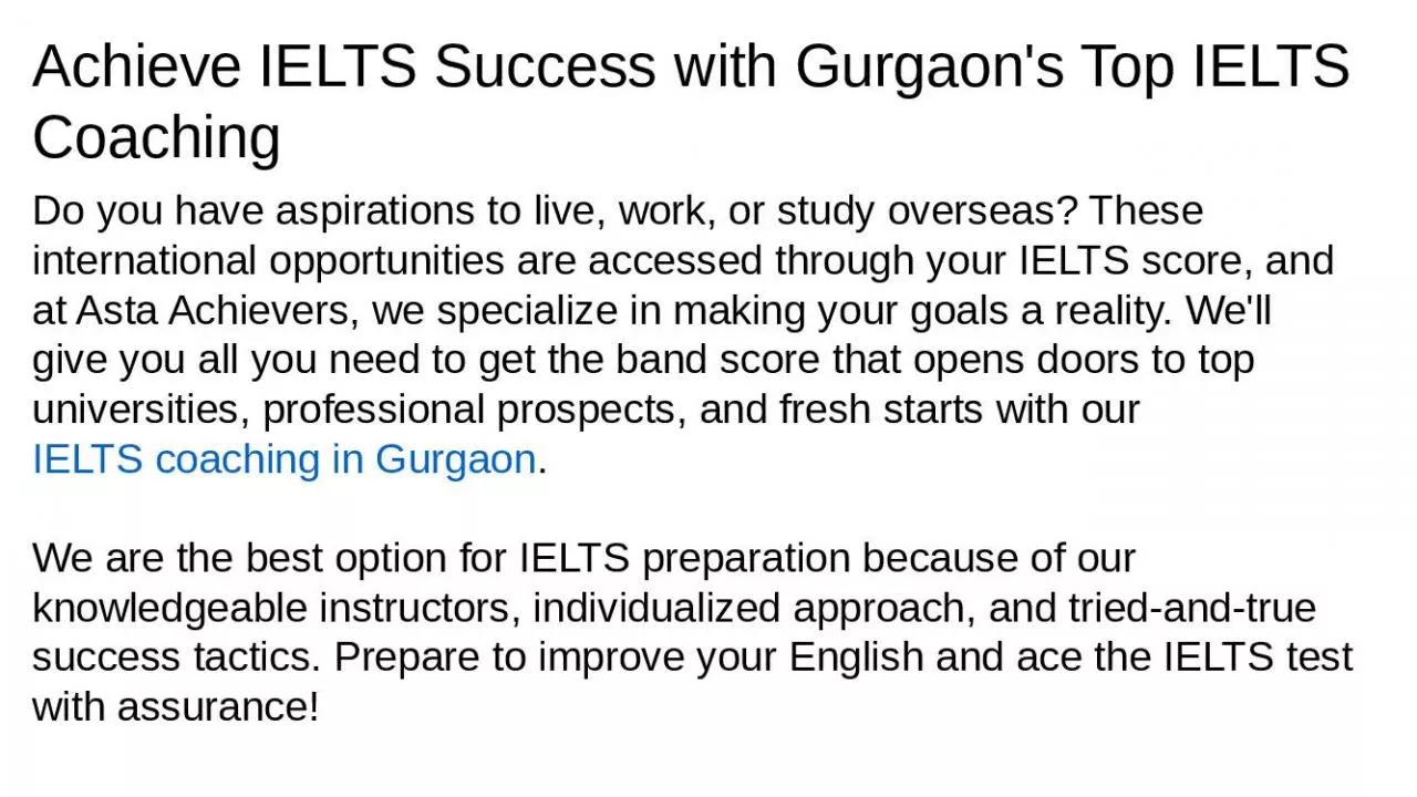 PPT-Join Asta Achievers Today and Start Your IELTS Journey