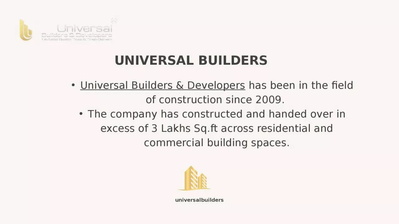 PPT-Construction company in Chennai