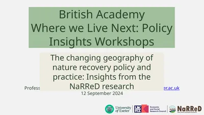 British Academy Where we Live Next: Policy
