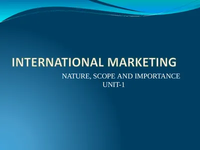 NATURE, SCOPE AND IMPORTANCE UNIT-1 Meaning of