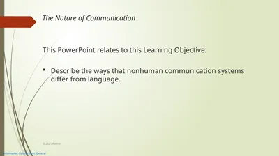 The Nature of Communication This PowerPoint