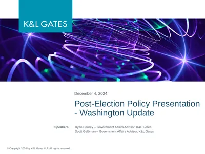 Post-Election Policy Presentation - Washington