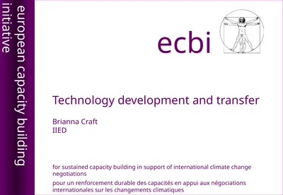 Technology development and transfer Brianna Craft