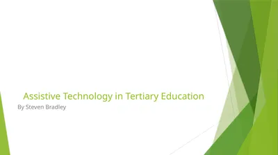 Assistive Technology in Tertiary Education By