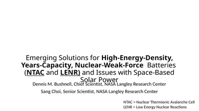 Emerging Solutions for High-Energy-Density,