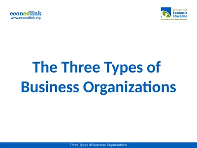 The Three Types of Business Organizations Business