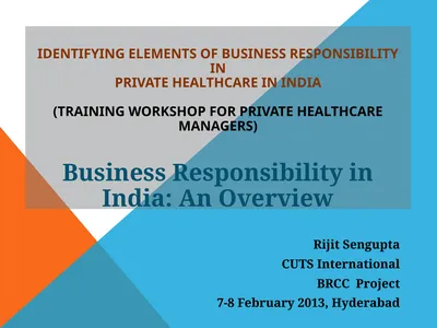 Identifying Elements of Business Responsibility in