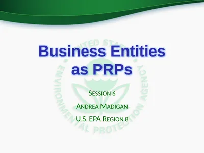 Session 6 Andrea Madigan U.S. EPA Region 8