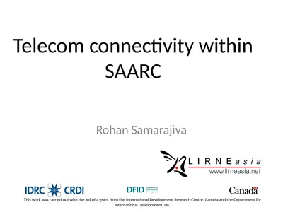 Telecom connectivity within SAARC Rohan Samarajiva