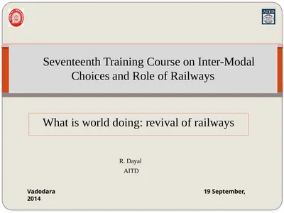 R. Dayal AITD Seventeenth Training Course on