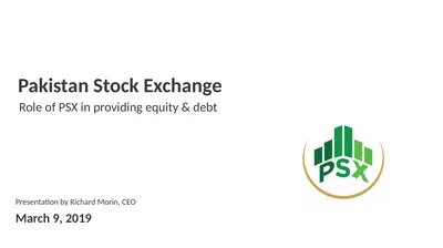 Pakistan Stock Exchange Role of PSX in providing