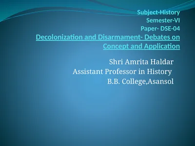 Subject-History Semester-VI Paper- DSE-04