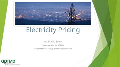 Electricity Pricing Mr. Shahid Sattar Executive
