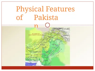 Physical Features of Pakistan Satellite view of