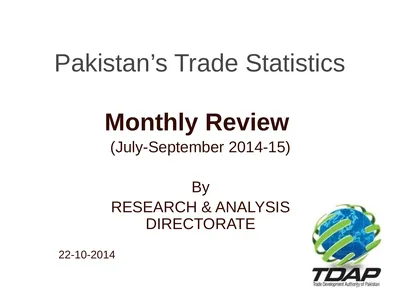 Pakistan’s Trade Statistics Monthly Review