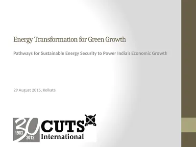 Energy Transformation for Green Growth Pathways