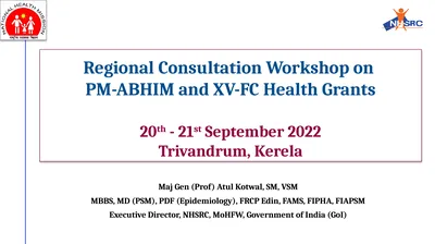 Regional Consultation Workshop on PM-ABHIM and