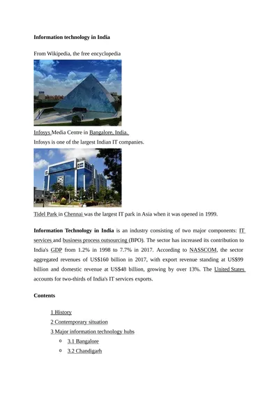 PPT-Information technology in India From Wikipedia,