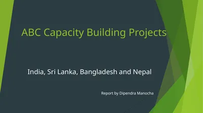 ABC Capacity Building Projects India, Sri Lanka,
