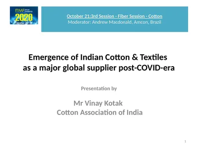 Emergence of Indian Cotton & Textiles as a major