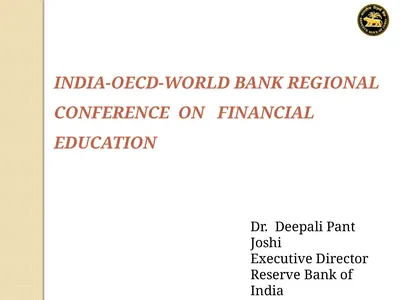 INDIA-OECD-WORLD BANK REGIONAL CONFERENCE ON